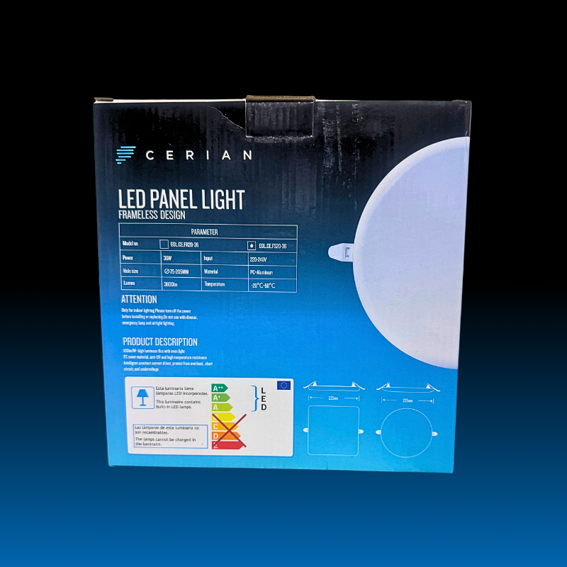 36W Tricolour Adjustable LED Downlight Square - Image 4