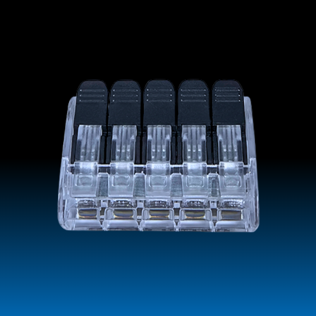 Wire Quick Connectors 5 Pole 4MM Black