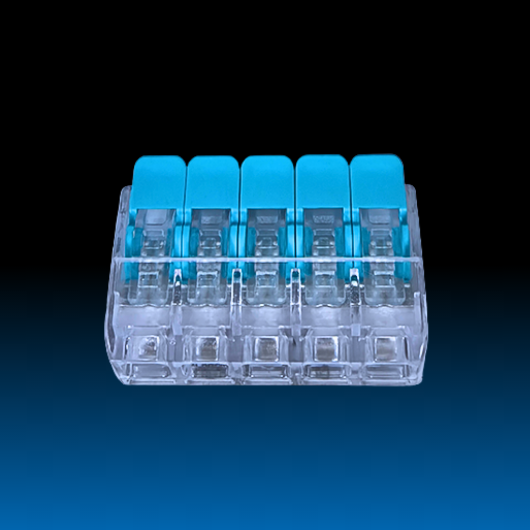 Wire Quick Connectors 5 Pole 6MM Blue