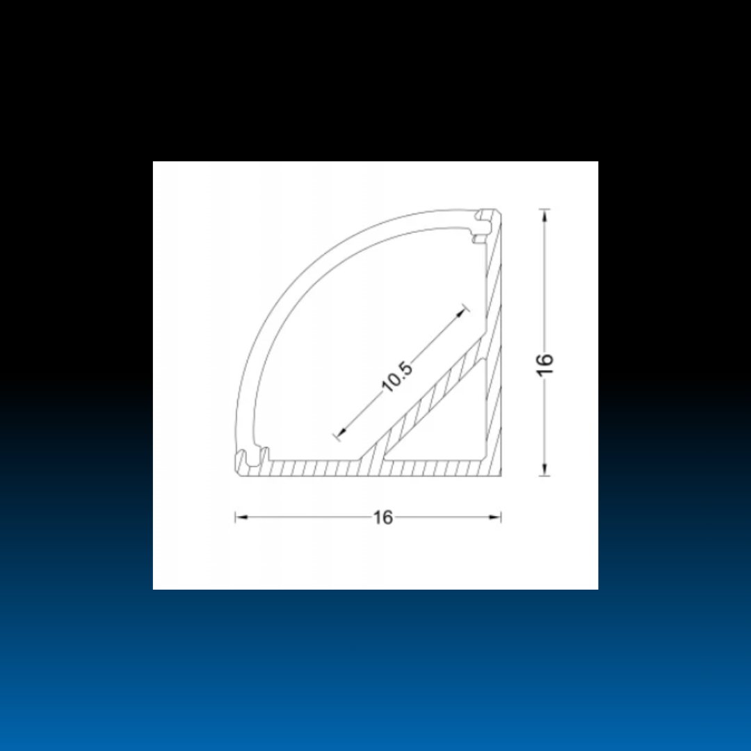 Alustrip 1616 Strip Light Extrusion Corner - Image 5