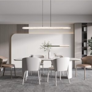 124W Streamer D Large LED Linear Chandelier
