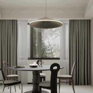 Conical Hat LED Pendant Light | 35W Smart Dimmable | Sand Beige