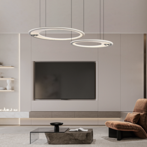 City in the Sky LED Pendant Light | 60W Smart Dimmable | Khaki Beige